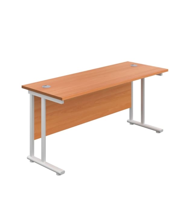 Twin Upright Rectangular Desk FSC