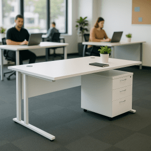 3 Drawer Rectangular Desk Bundle