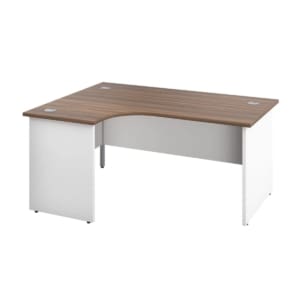 White Panel-Plus Radial Desk