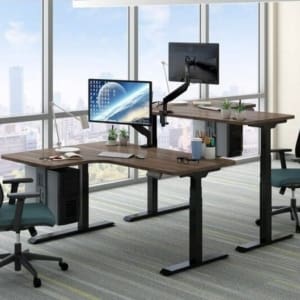 R807 Ergonomic Radial Sit-Stand Desk