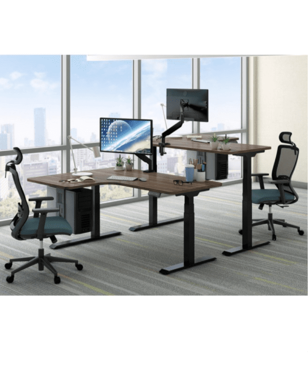 R807 Ergonomic Radial Sit-Stand Desk