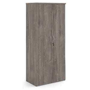 Gray wooden storage cabinet