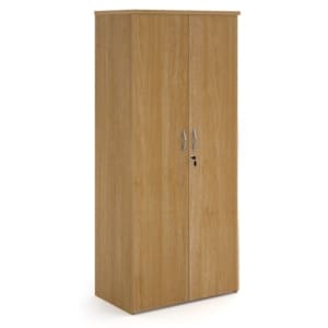 A wooden wardrobe with doors