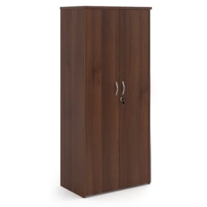 Wooden storage cabinet with lock
