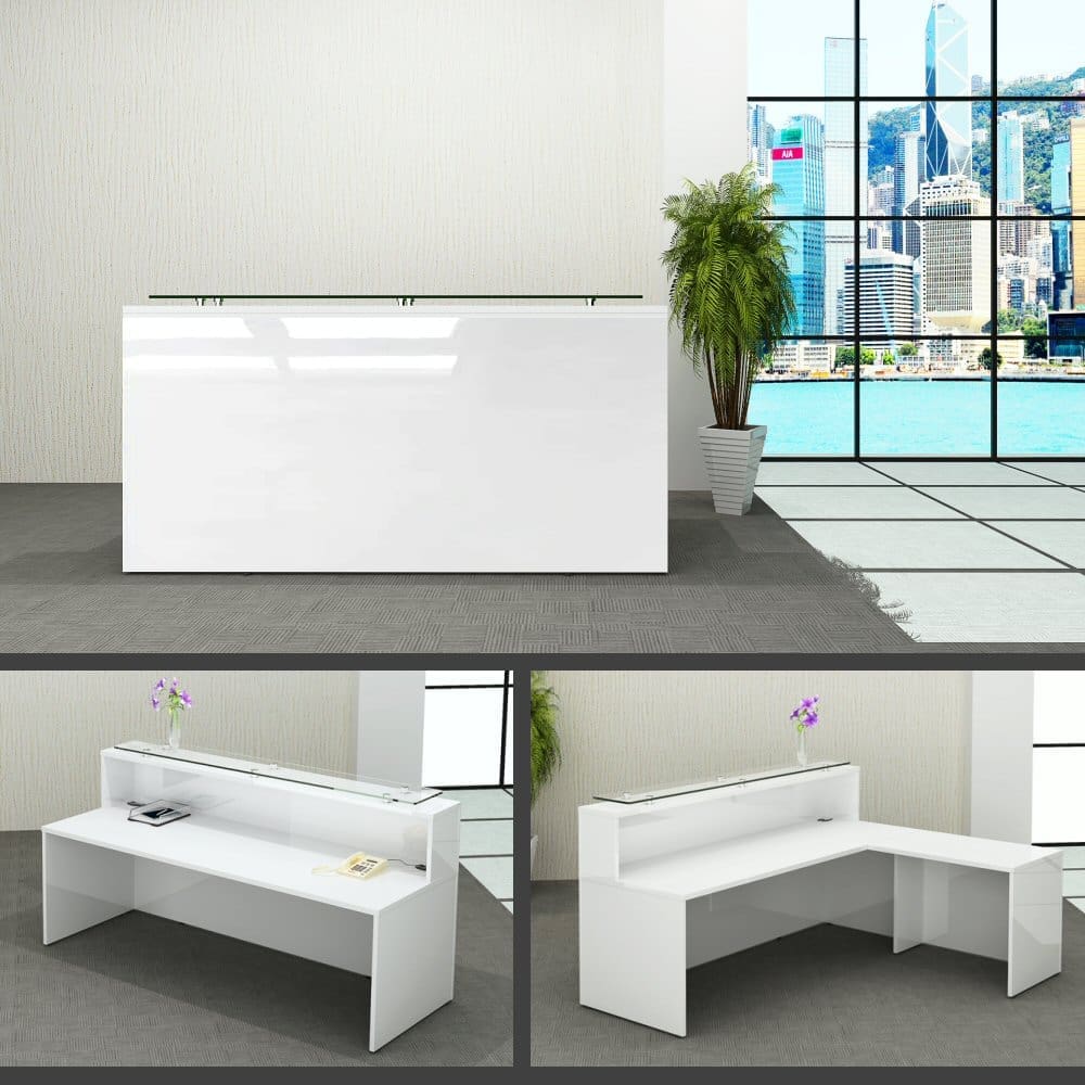 White Gloss Reception Counter