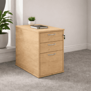 Maestro 3 Drawer Desk High Pedestal