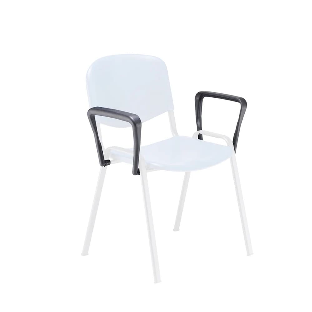 White chair with armrests