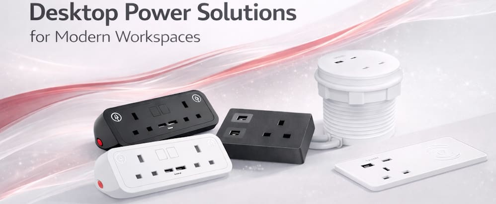 Various desktop power outlets displayed
