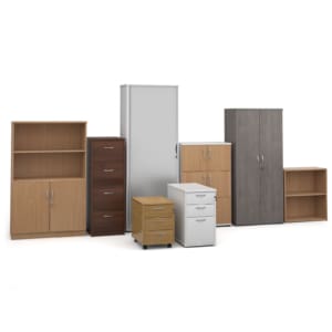 R1790W Various office storage cabinets displayed