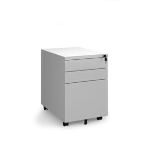 Gray office drawer on wheels