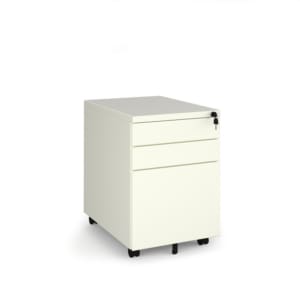 White office cabinet with lock