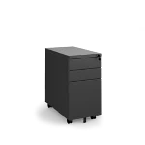 Black drawer cabinet on wheels