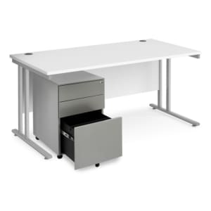 sbs16wh_1000 Office desk with open drawer